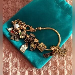Taylor Swift  Inspired Gold-Tone 12 Charm Bracelet 9” Adjustable Defects